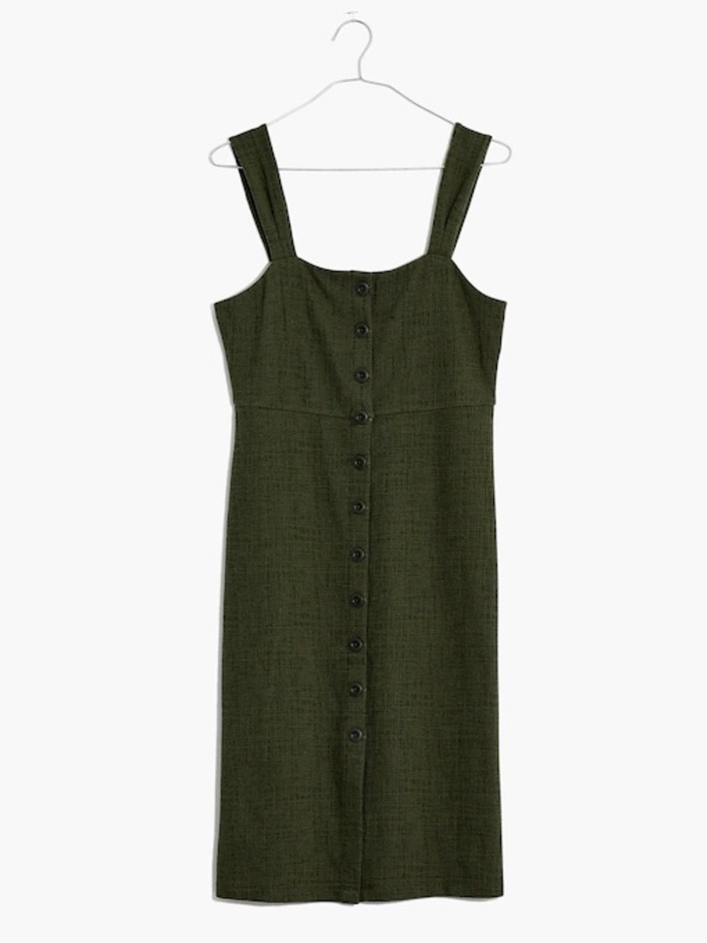 Madewell Texture and Thread Button Front Midi Dress